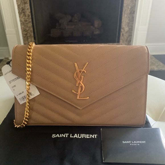 Saint Laurent Handbags - Saint Lauren Monogram Medium Wallet on Chain